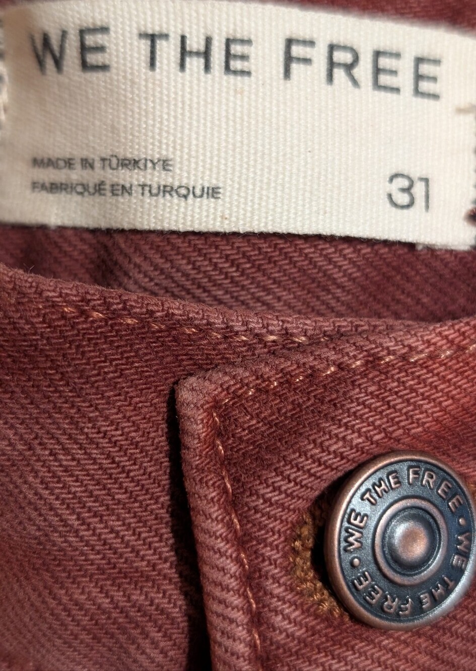 We The Free Bodie Jeans Size 31, nwot.. Factory Line Detail - Picture 4 of 5